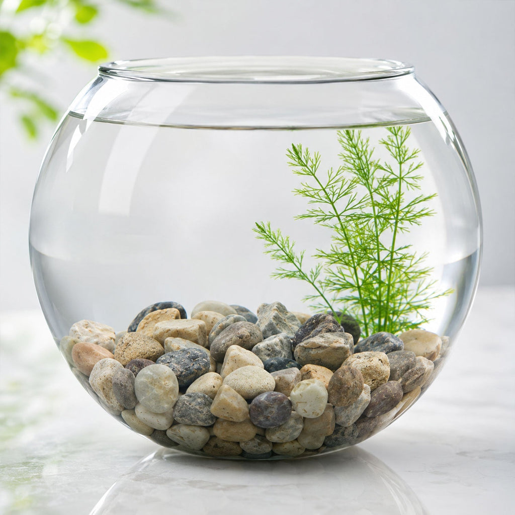 River pebbles used as garden decor and top dressing