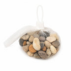 Decorative pebbles on white background for craft or home decoration