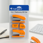 Tape dispenser included in Kangaro 5-in-1 office stationery set