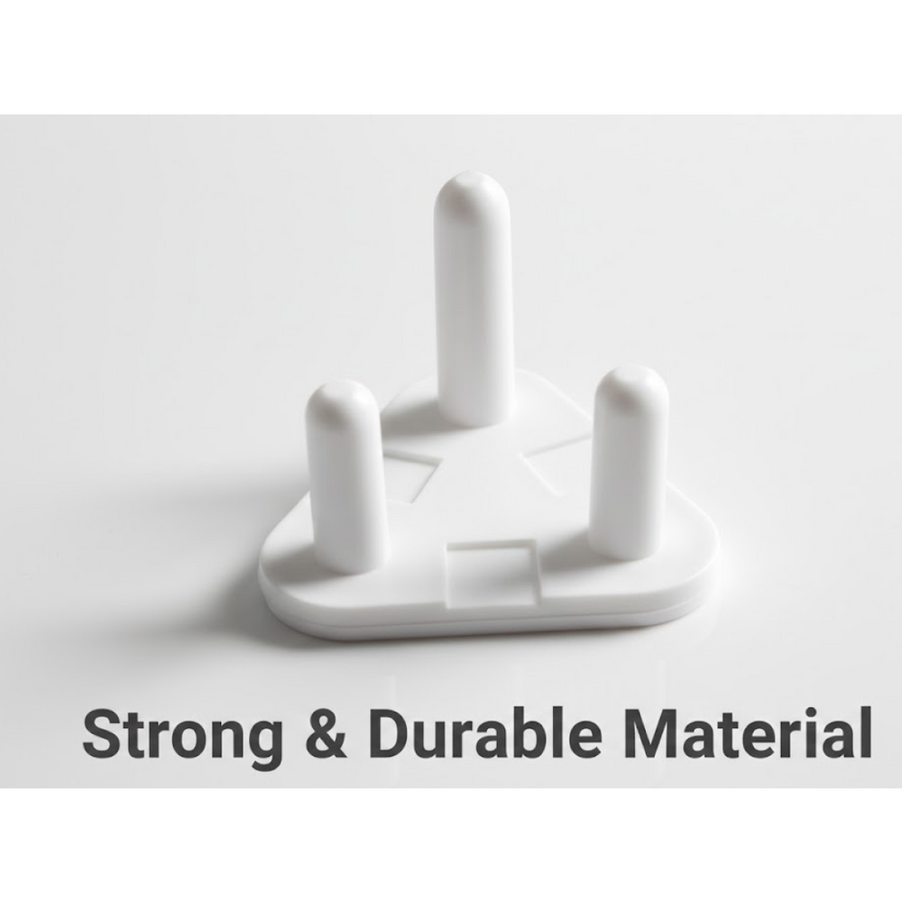 White baby proof socket cover designed for child safety