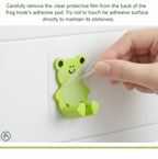 Diagram showing adhesive backing of cable holder