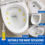 Examples of using flower-shaped toilet gel cleaner