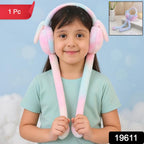 Close-up of kids winter ear warmers showing plush cushioned padding