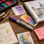 Mix color permanent marker pen with fine tip and waterproof ink