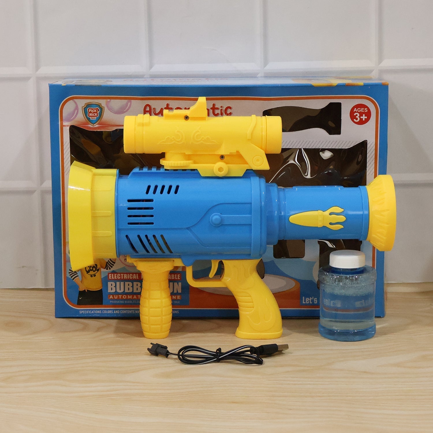 Bubble gun toy packaging for gifting