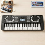 Electronic musical keyboard toy for kids with colorful keys and multiple sound options