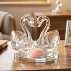 Crystal swan decor used on home or office tables