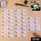 Pack of assorted floral gold foil gift labels with self-adhesive backing