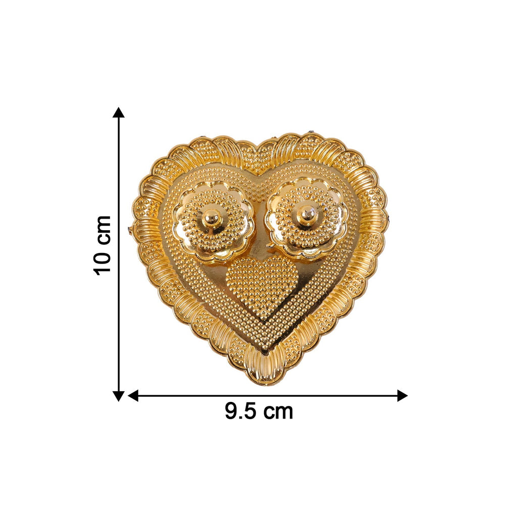 Size guide for heart-shaped kumkum holder