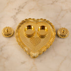 Design view of heart-shaped kumkum holder