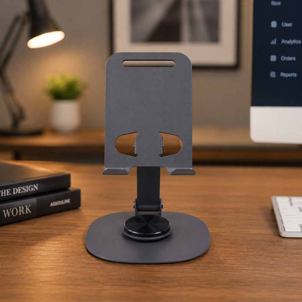 Compact and portable foldable metal mobile stand ideal for travel
