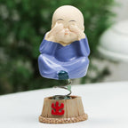 Monk Buddha figurines for home and office desk decor