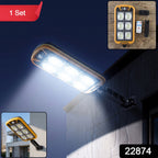 Solar powered motion sensor wall light for gardens and gates