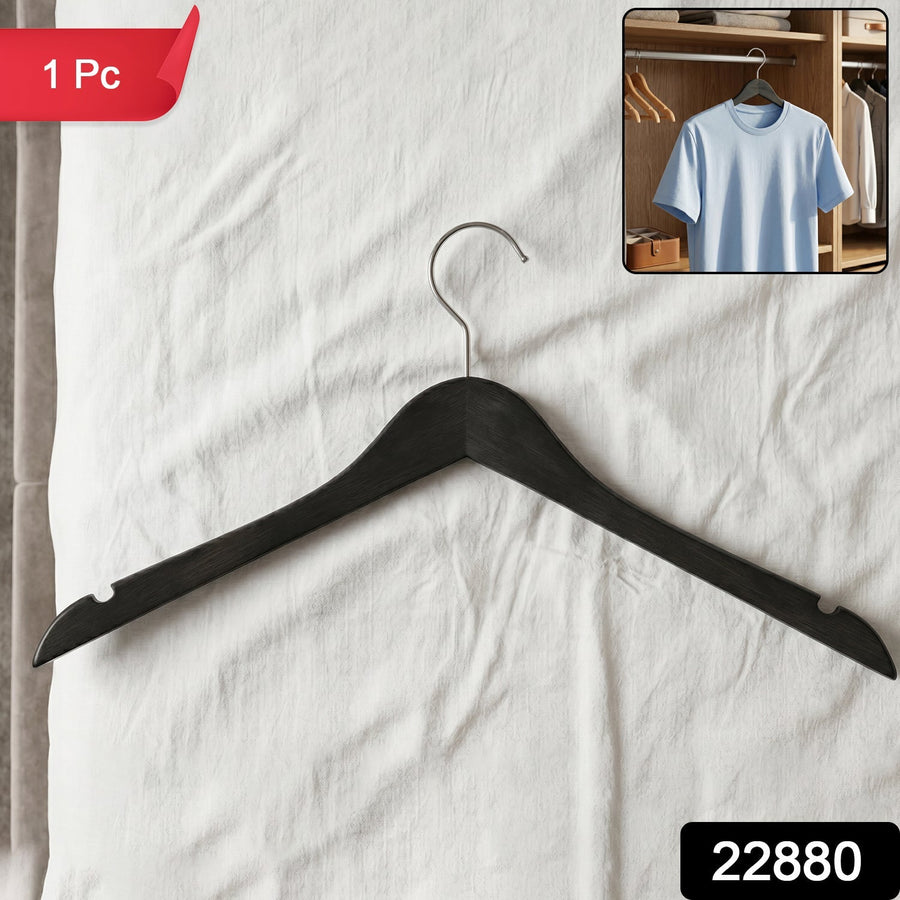 Premium Cloth Hanger – Durable Non-Slip with Metal Hook for Wardrobe
