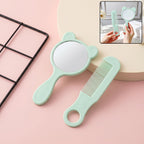 Girls handheld vanity set with mirror and comb