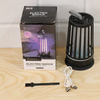 Electric shock mosquito killer lamp operating effectively in a living space.