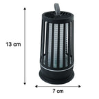 Close up showing the compact dimensions of the mosquito killer lamp.