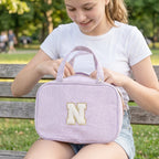 Travel toiletry bag in use during a trip