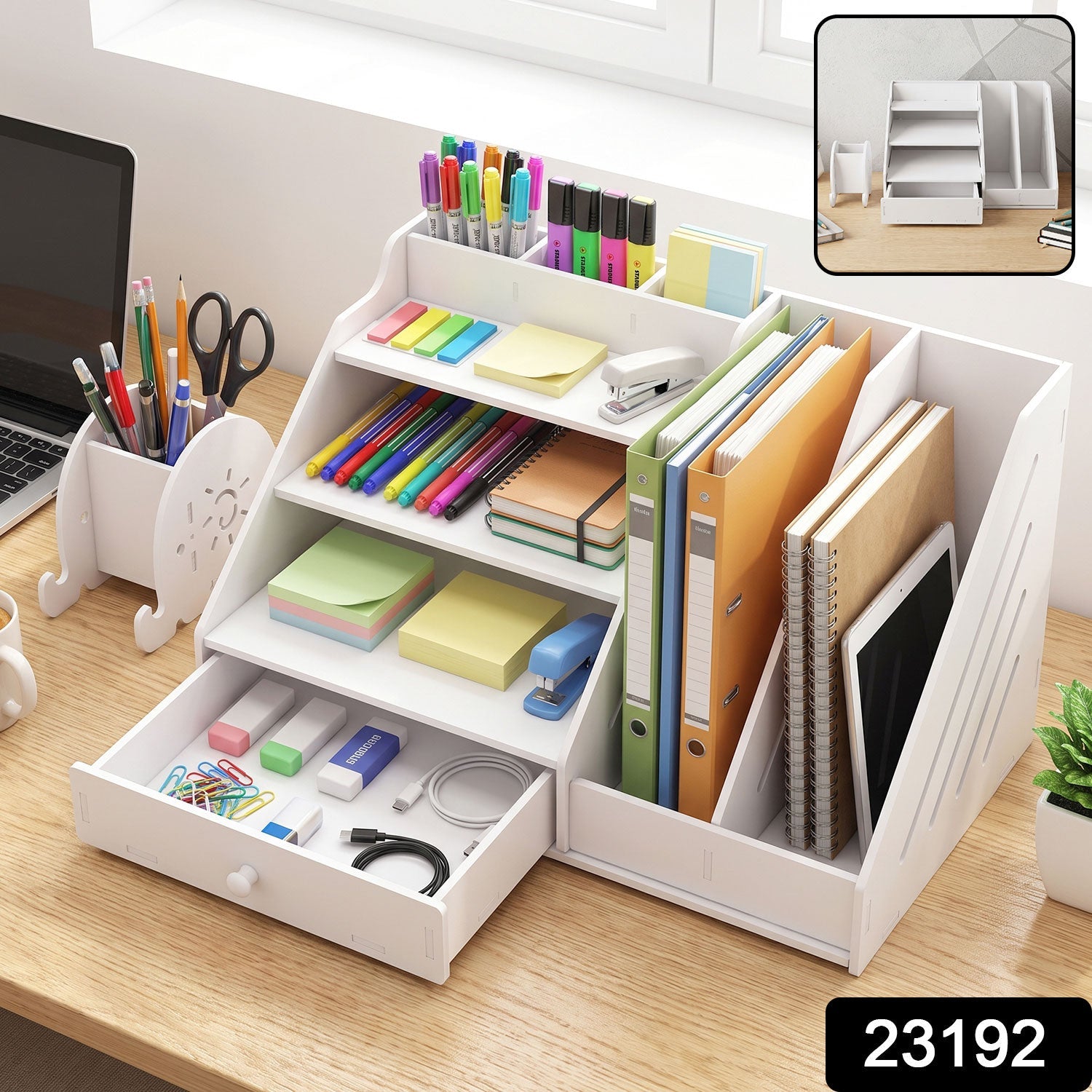 Desk storage cabinet with drawer