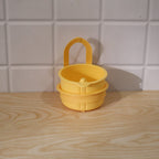 Live photo of plastic hanging kitchen sink drain basket