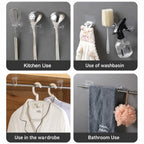 Adhesive plastic wall hook for everyday use