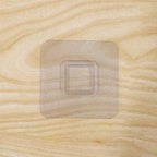 Snap-on wall hook base with clear design