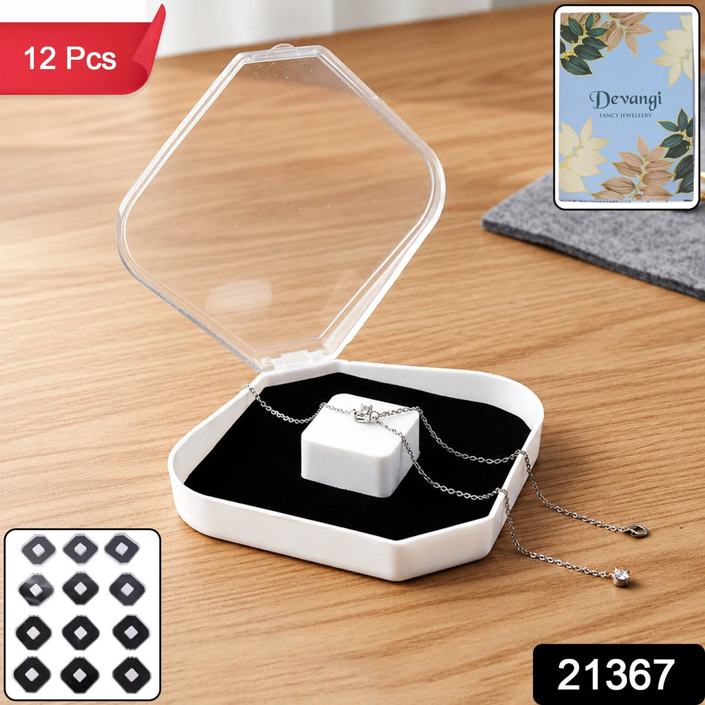Jewellery Storage Box Set – 12 Pc Soft Cushion Display