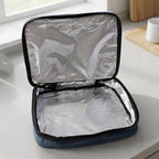 Luggage organizing travel pouch displayed
