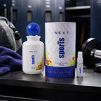 Men's perfumed spray being sprayed in hand