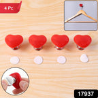 Close-up of heart-shaped door handle knob pull
