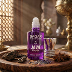 Roll on attar perfume details showing convenient application