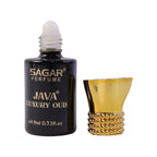 Attar bottle with white background showing compact size