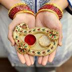 Golden Kumkum Kankavati for festive occasions