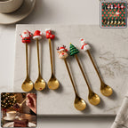 Golden cartoon spoon set 6pc with attractive design