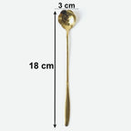 Size guide for mini golden serving spoons