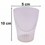 Size guide for 250ml unbreakable plastic juice glasses