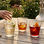 Home use of unbreakable water tumblers in a modern kitchen