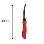 Kitchen knives displayed with size measurement