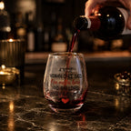 Stylish quote glass wine tumbler for daily beverages