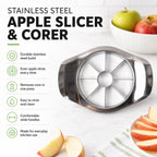 Close-up of blades on apple slicer highlighting sharp design