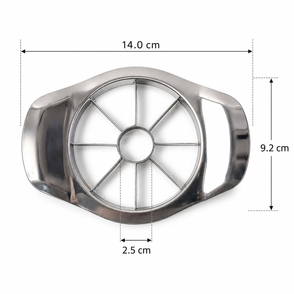 Size and dimension guide for apple slicer