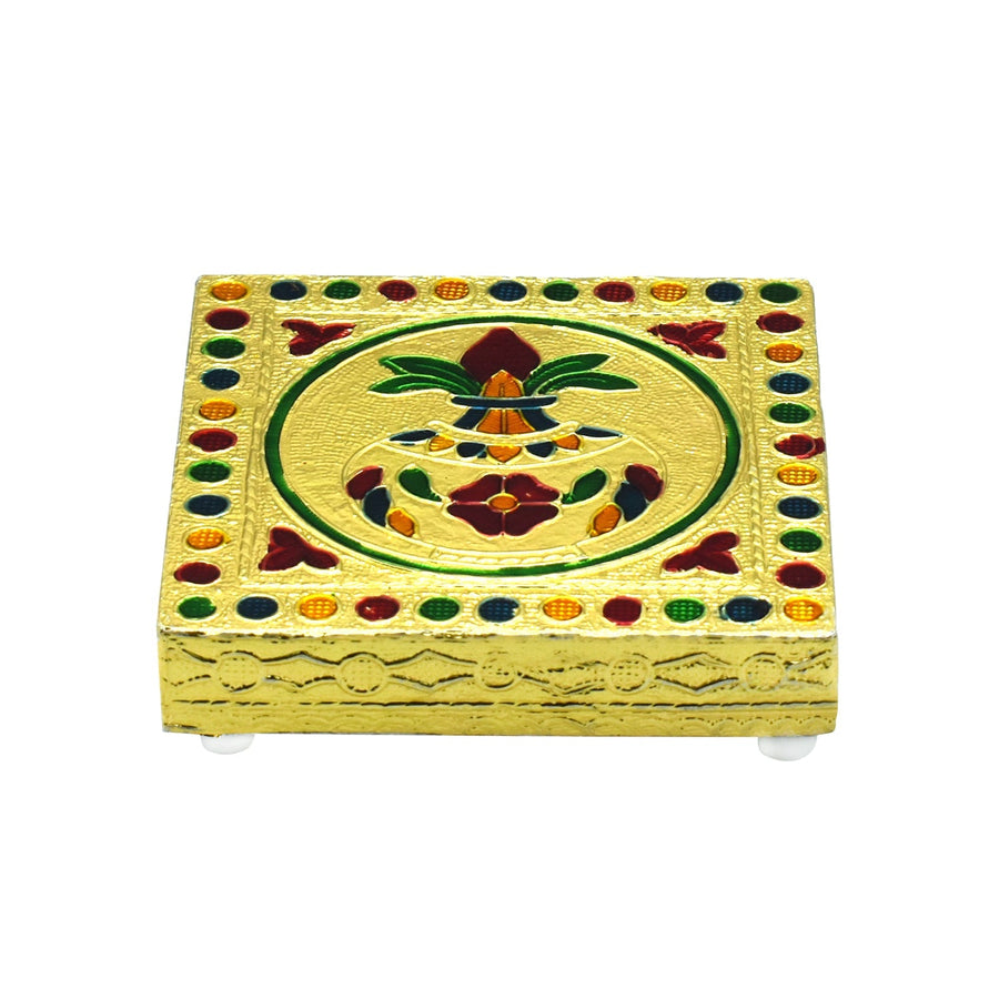 Wooden Bajot – Handcrafted Pooja Chowki & Stool | Styleva