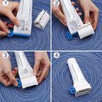 Rolling toothpaste tube holder with an empty tube, highlighting its waste reduction benefit.