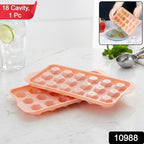 Diamond-shaped ice cube mold in use, filled with liquid