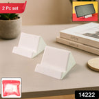 Pocket-sized plastic phone holder stand ideal for stable smartphone placement