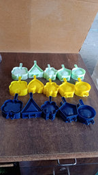 Assorted plastic snack moulds displayed for bakery and home kitchen use.