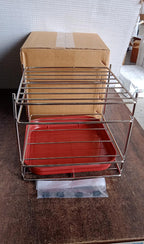 Versatile stainless steel storage stand for home kitchen organization