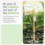 Women Bamboo Toothbrush Set Soft Bristles Eco Friendly Biodegradable (2 Pc)