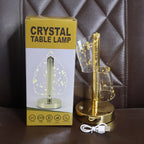 Luxury golden crystal table lamp ideal for home and office decor