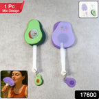 Foldable pocket fan attached to keychain for easy portability
